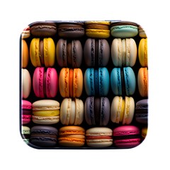 Macaroon Sweet Treat Square Metal Box (black) by Grandong