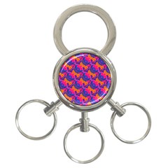 Purple Design Scrapbooking Blue 3-ring Key Chain by Grandong