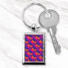 Purple Design Scrapbooking Blue Key Chain (rectangle) by Grandong