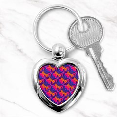 Purple Design Scrapbooking Blue Key Chain (heart) by Grandong