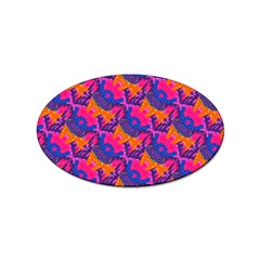 Purple Design Scrapbooking Blue Sticker Oval (10 Pack) by Grandong