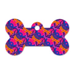 Purple Design Scrapbooking Blue Dog Tag Bone (two Sides) by Grandong