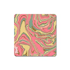 Pattern Glitter Pastel Layer Square Magnet by Grandong