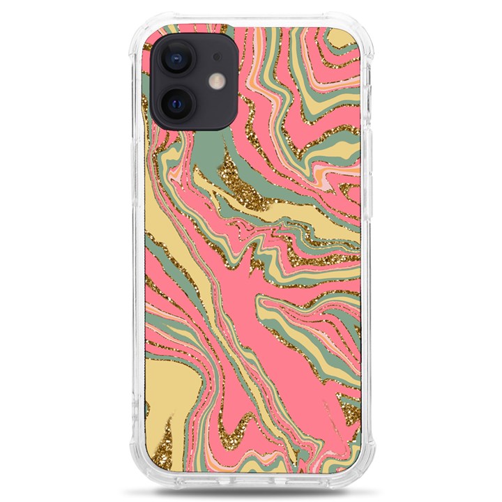 Pattern Glitter Pastel Layer iPhone 12 mini TPU UV Print Case	