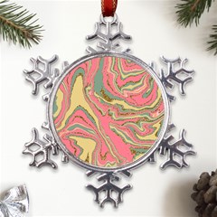 Pattern Glitter Pastel Layer Metal Large Snowflake Ornament by Grandong