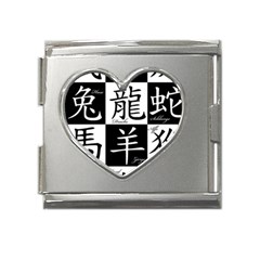 Chinese Zodiac Signs Star Mega Link Heart Italian Charm (18mm) by pakminggu