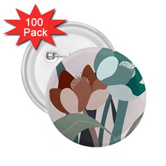 Flowers Plants Leaves Foliage 2 25  Buttons (100 Pack)  by pakminggu