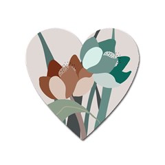 Flowers Plants Leaves Foliage Heart Magnet by pakminggu