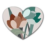 Flowers Plants Leaves Foliage Heart Mousepad Front