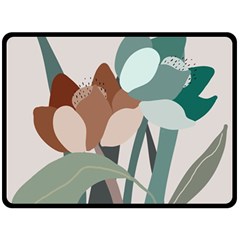 Flowers Plants Leaves Foliage Two Sides Fleece Blanket (large) by pakminggu