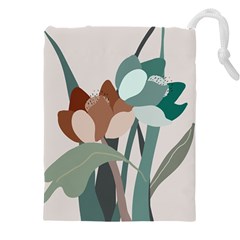 Flowers Plants Leaves Foliage Drawstring Pouch (5xl) by pakminggu