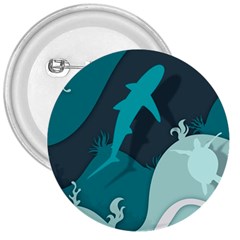 Ocean Turtle Shark Sea Life Sea 3  Buttons by pakminggu