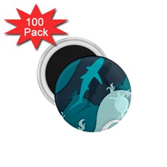 Ocean Turtle Shark Sea Life Sea 1 75  Magnets (100 Pack)  by pakminggu