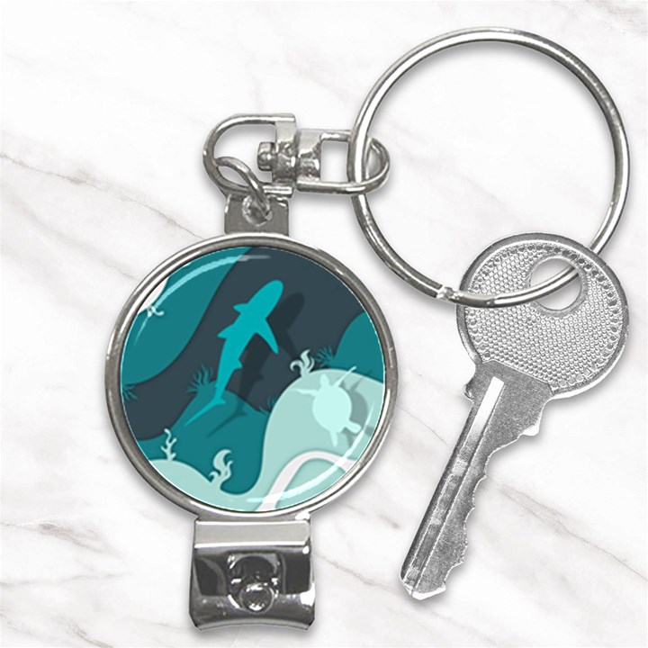 Ocean Turtle Shark Sea Life Sea Nail Clippers Key Chain