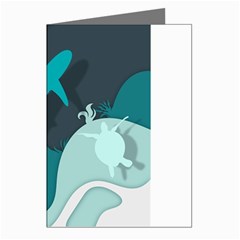 Ocean Turtle Shark Sea Life Sea Greeting Cards (pkg Of 8) by pakminggu