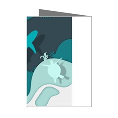 Ocean Turtle Shark Sea Life Sea Mini Greeting Cards (pkg Of 8) by pakminggu