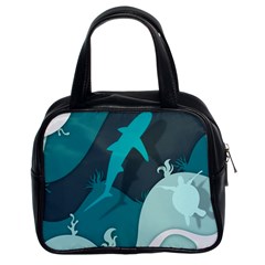 Ocean Turtle Shark Sea Life Sea Classic Handbag (two Sides) by pakminggu