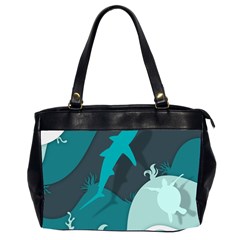 Ocean Turtle Shark Sea Life Sea Oversize Office Handbag (2 Sides) by pakminggu