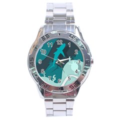 Ocean Turtle Shark Sea Life Sea Stainless Steel Analogue Watch by pakminggu