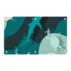 Ocean Turtle Shark Sea Life Sea Banner And Sign 5  X 3  by pakminggu