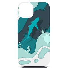 Ocean Turtle Shark Sea Life Sea Iphone 14 Black Uv Print Case by pakminggu