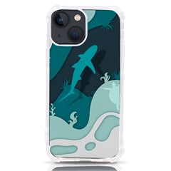 Ocean Turtle Shark Sea Life Sea Iphone 13 Mini Tpu Uv Print Case by pakminggu