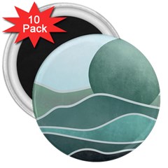 Mountains Wall Print Boho Art 3  Magnets (10 Pack)  by pakminggu