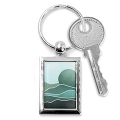 Mountains Wall Print Boho Art Key Chain (rectangle) by pakminggu