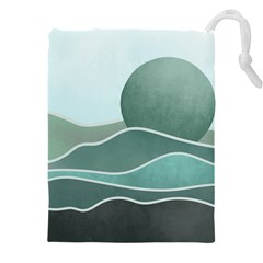 Mountains Wall Print Boho Art Drawstring Pouch (4xl) by pakminggu