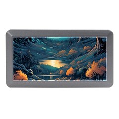 Forest River Night Evening Moon Memory Card Reader (mini) by pakminggu