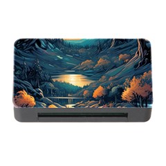 Forest River Night Evening Moon Memory Card Reader With Cf by pakminggu