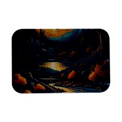 Forest River Night Evening Moon Open Lid Metal Box (silver)   by pakminggu