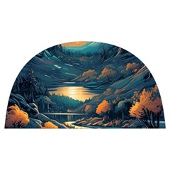 Forest River Night Evening Moon Anti Scalding Pot Cap by pakminggu