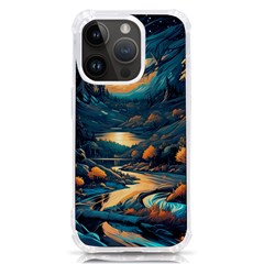 Forest River Night Evening Moon Iphone 14 Pro Tpu Uv Print Case by pakminggu