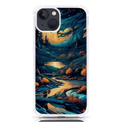 Forest River Night Evening Moon Iphone 13 Tpu Uv Print Case by pakminggu