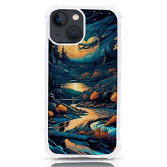 Forest River Night Evening Moon Iphone 13 Mini Tpu Uv Print Case by pakminggu