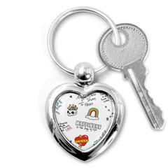 Abstract Fashion Background Suitable Fabric Printing Key Chain (heart) by pakminggu