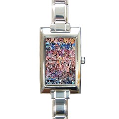 Abstract Waves Rectangle Italian Charm Watch by kaleidomarblingart