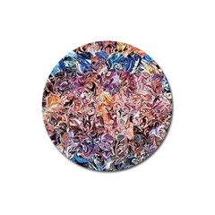 Abstract Waves Magnet 3  (round) by kaleidomarblingart