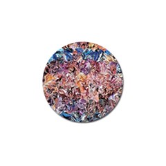 Abstract Waves Golf Ball Marker by kaleidomarblingart