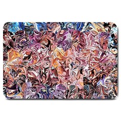 Abstract Waves Large Doormat by kaleidomarblingart