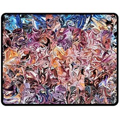 Abstract Waves Fleece Blanket (medium) by kaleidomarblingart