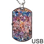 Abstract waves Dog Tag USB Flash (Two Sides) Front