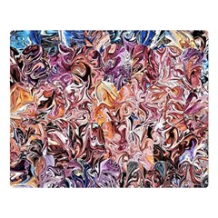 Abstract Waves Two Sides Premium Plush Fleece Blanket (large) by kaleidomarblingart