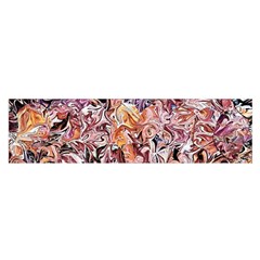 Abstract Waves Oblong Satin Scarf (16  X 60 ) by kaleidomarblingart