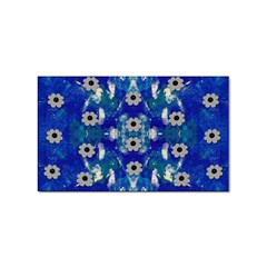 Oilpainting Blue Flowers In The Peaceful Night Sticker Rectangular (10 Pack)