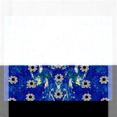 Oilpainting Blue Flowers In The Peaceful Night Rectangular Jigsaw Puzzl by pepitasart