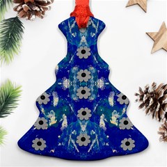 Oilpainting Blue Flowers In The Peaceful Night Ornament (christmas Tree) 