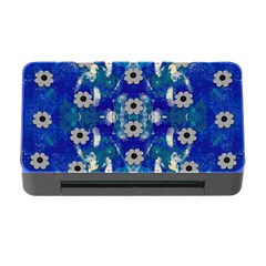 Oilpainting Blue Flowers In The Peaceful Night Memory Card Reader With Cf by pepitasart