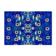 Oilpainting Blue Flowers In The Peaceful Night Crystal Sticker (a4) by pepitasart